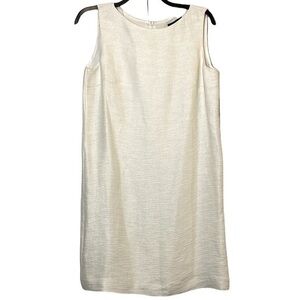 Piazza Sempione Fully Lined Cream Sheath Dress, Size 12